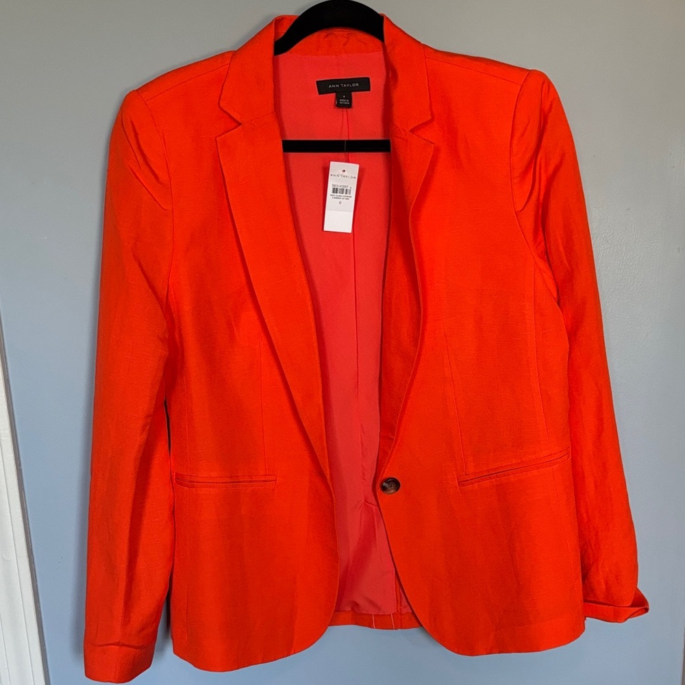 Ann Taylor Vibrant Orange Blazer